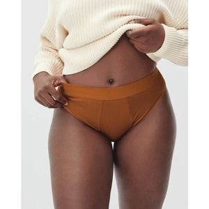 Everlane NWT The Cotton Boy Brief Cheeky High Waisted Panty Honey Size XSmall